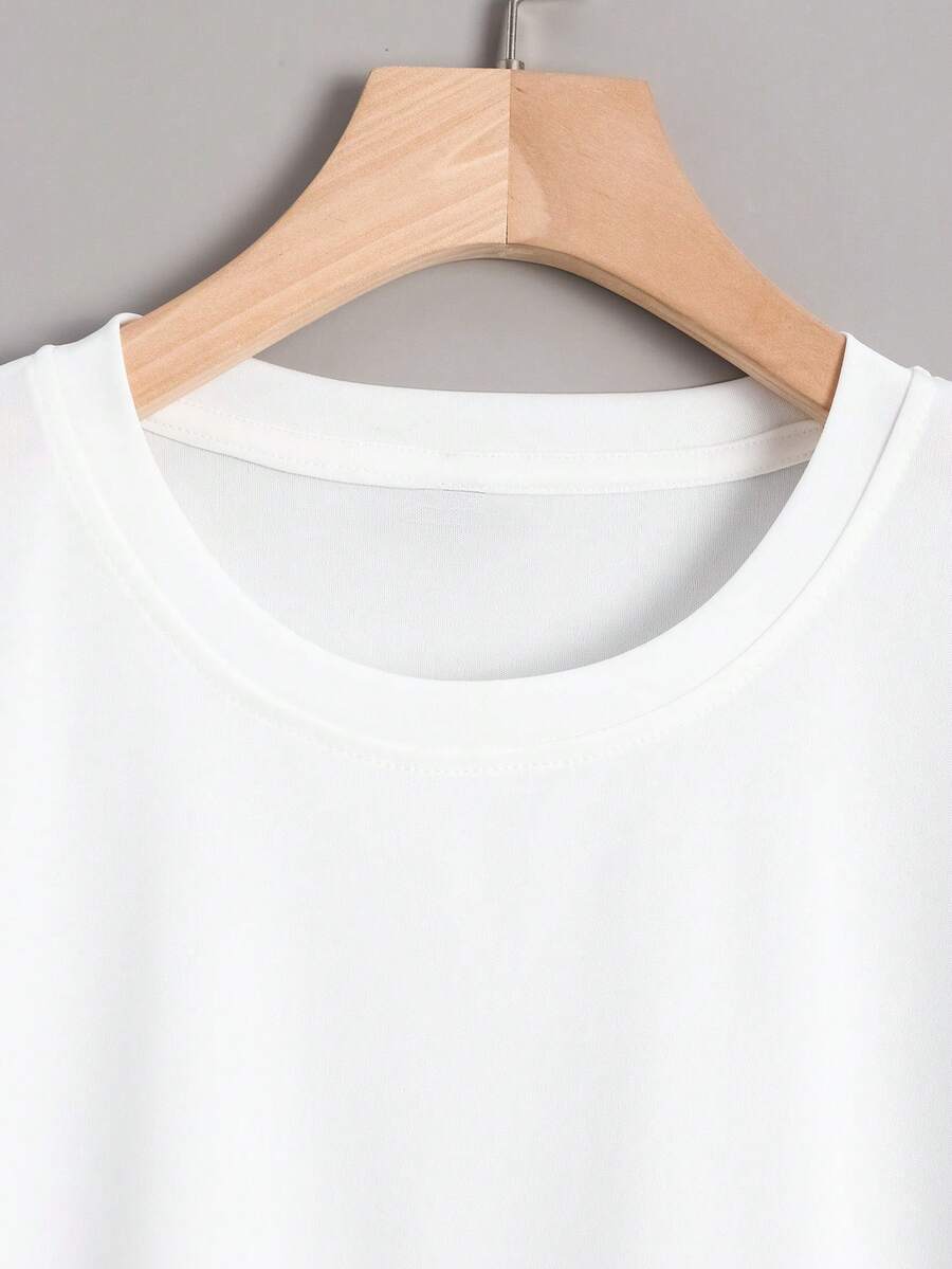 Men's Summer Casual Short Sleeve T Shirt With Letter Print Minimalist Graphic Round Neck Comfortable Daily Wear Fashion Tee For Men