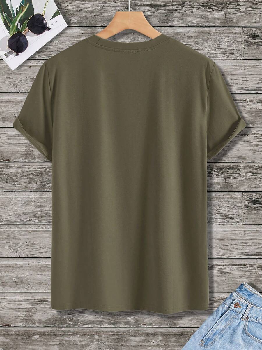 Men's Tropical Print Short Sleeve T Shirt Vacation Style Casual Beach Graphic Tee Lightweight Comfortable Summer Outfit For Men