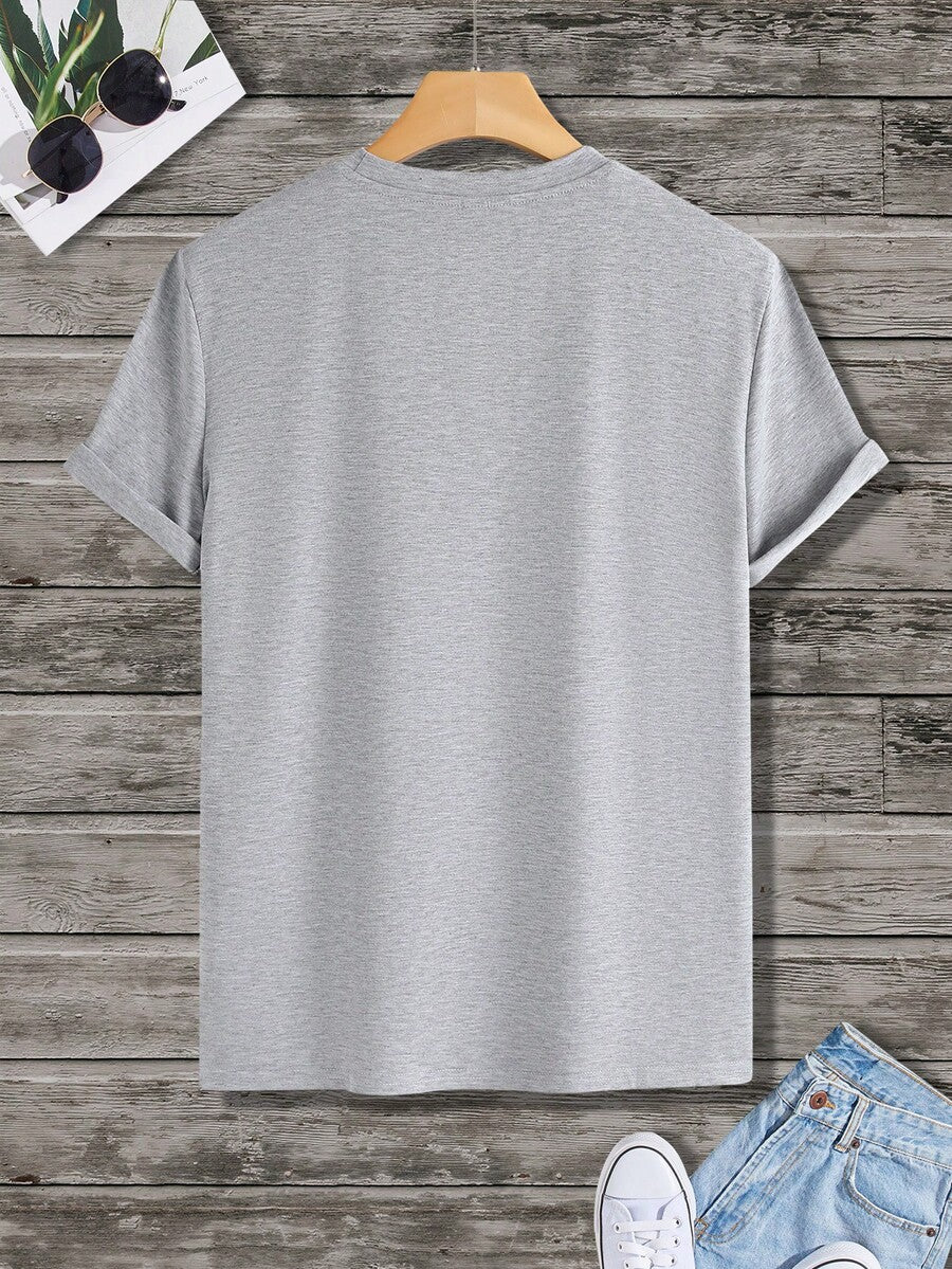 Men's Tropical Print Short Sleeve T Shirt Vacation Style Casual Beach Graphic Tee Lightweight Comfortable Summer Outfit For Men