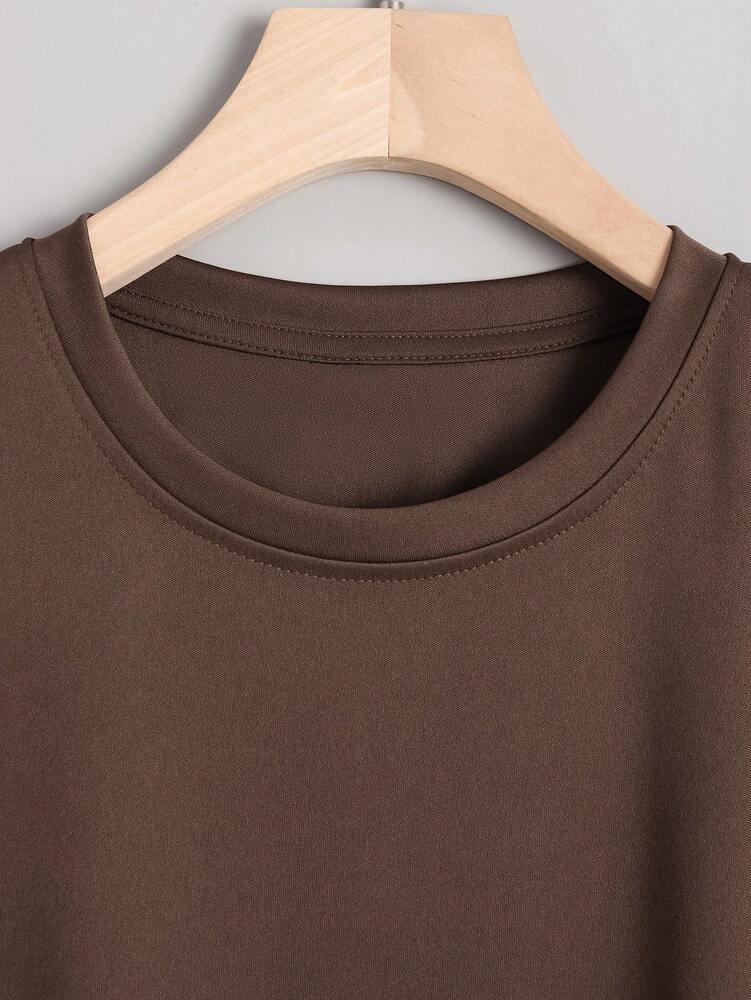 Men's Summer Casual Short Sleeve T Shirt With Letter Print Minimalist Graphic Round Neck Comfortable Daily Wear Fashion Tee For Men