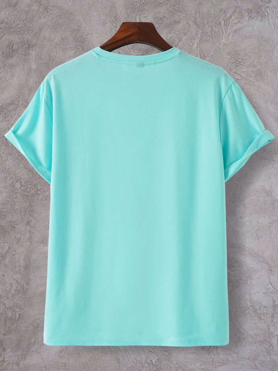 Men's Tropical Print Short Sleeve T Shirt Vacation Style Casual Beach Graphic Tee Lightweight Comfortable Summer Outfit For Men