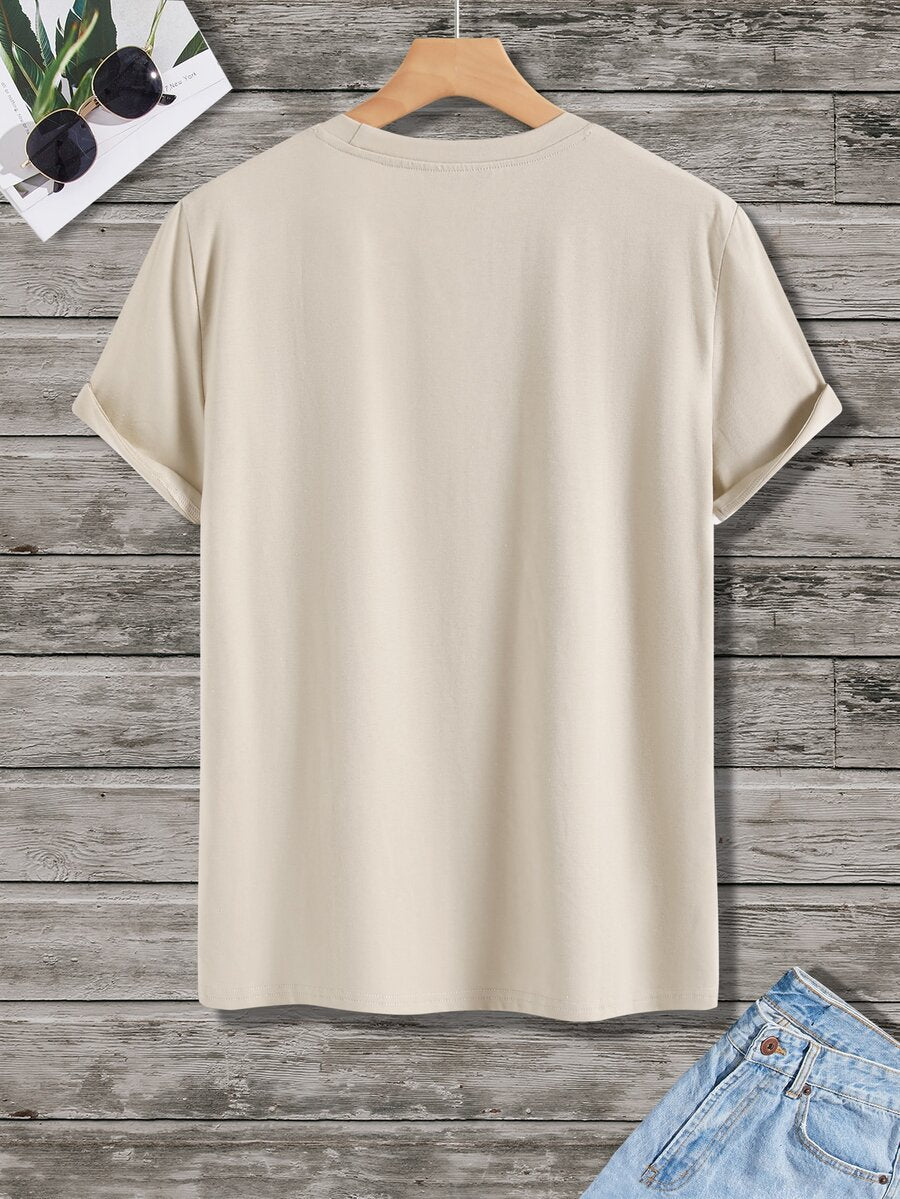 Men's Tropical Print Short Sleeve T Shirt Vacation Style Casual Beach Graphic Tee Lightweight Comfortable Summer Outfit For Men