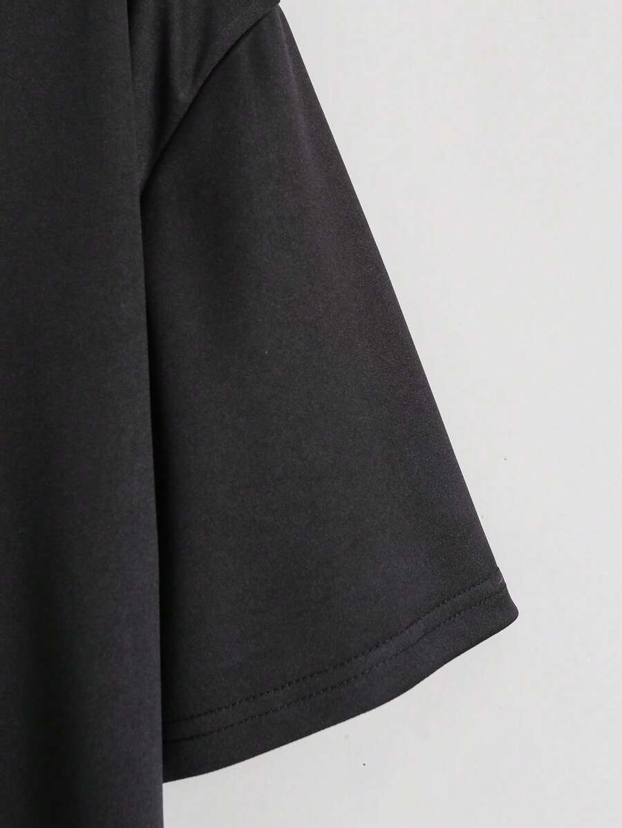 Men's Summer Casual Short Sleeve T Shirt With Letter Print Minimalist Graphic Round Neck Comfortable Daily Wear Fashion Tee For Men