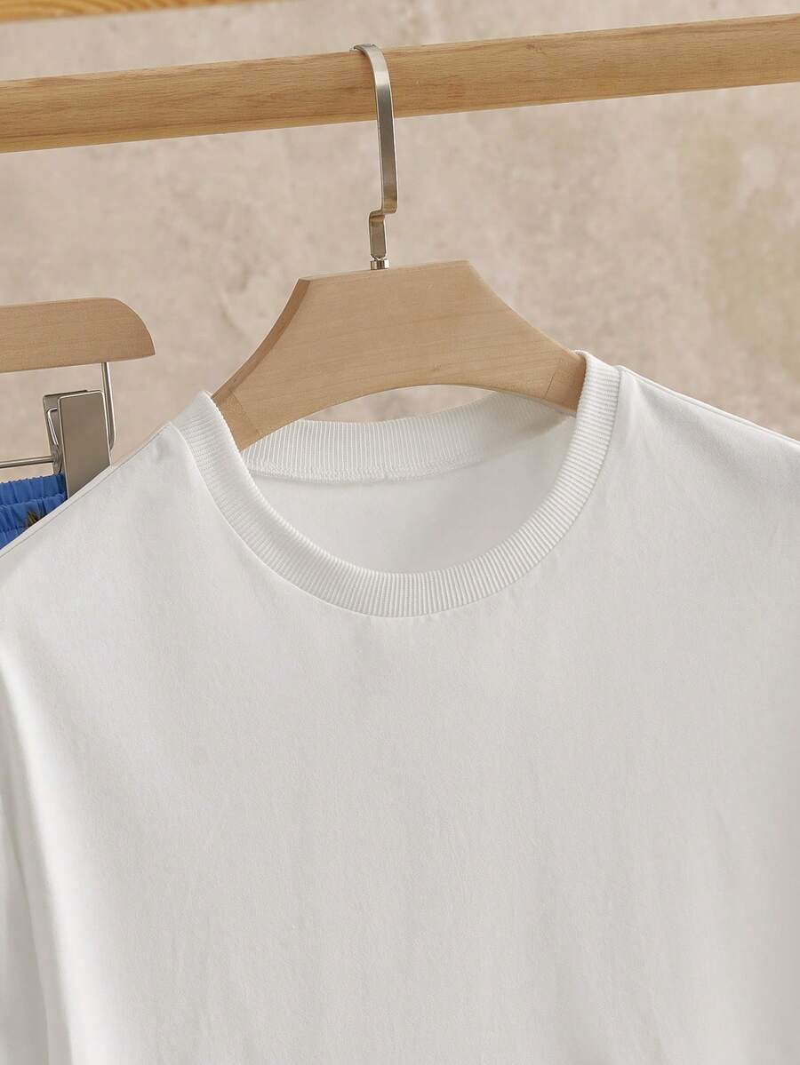 Men's Floral Print Short Sleeve T Shirt And Drawstring Shorts Two Piece Casual Summer Outfit Vacation Style Knitted Set For Men