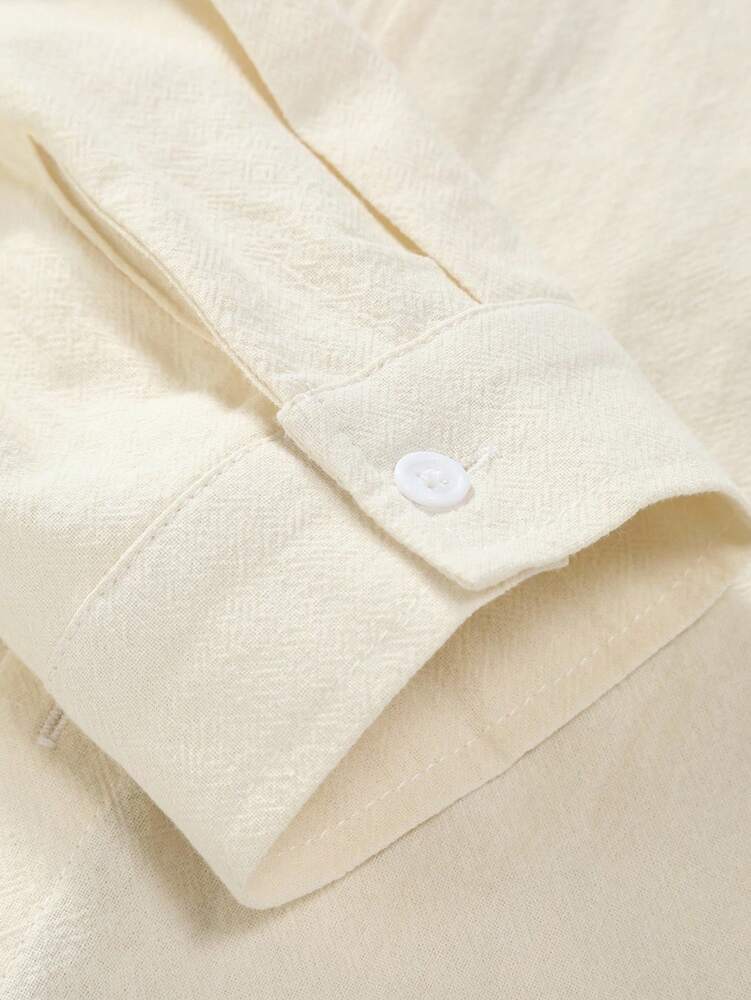 Men's Solid Color Single Breasted Shirt And Shorts With Pockets Two Piece Casual Outfit Summer Vacation Daily Wear Clothing For Men